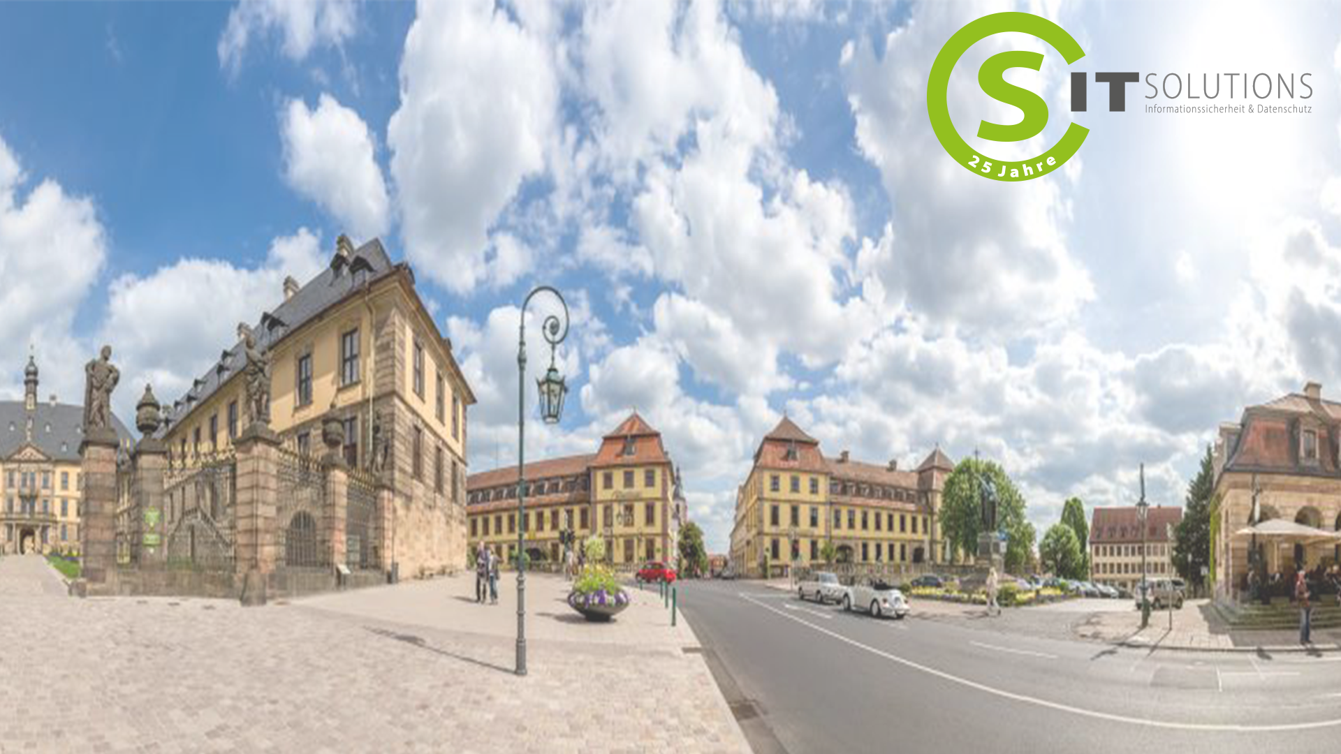 View of Fulda with the SITsolutions logo celebrating its 25th anniversary in 2021